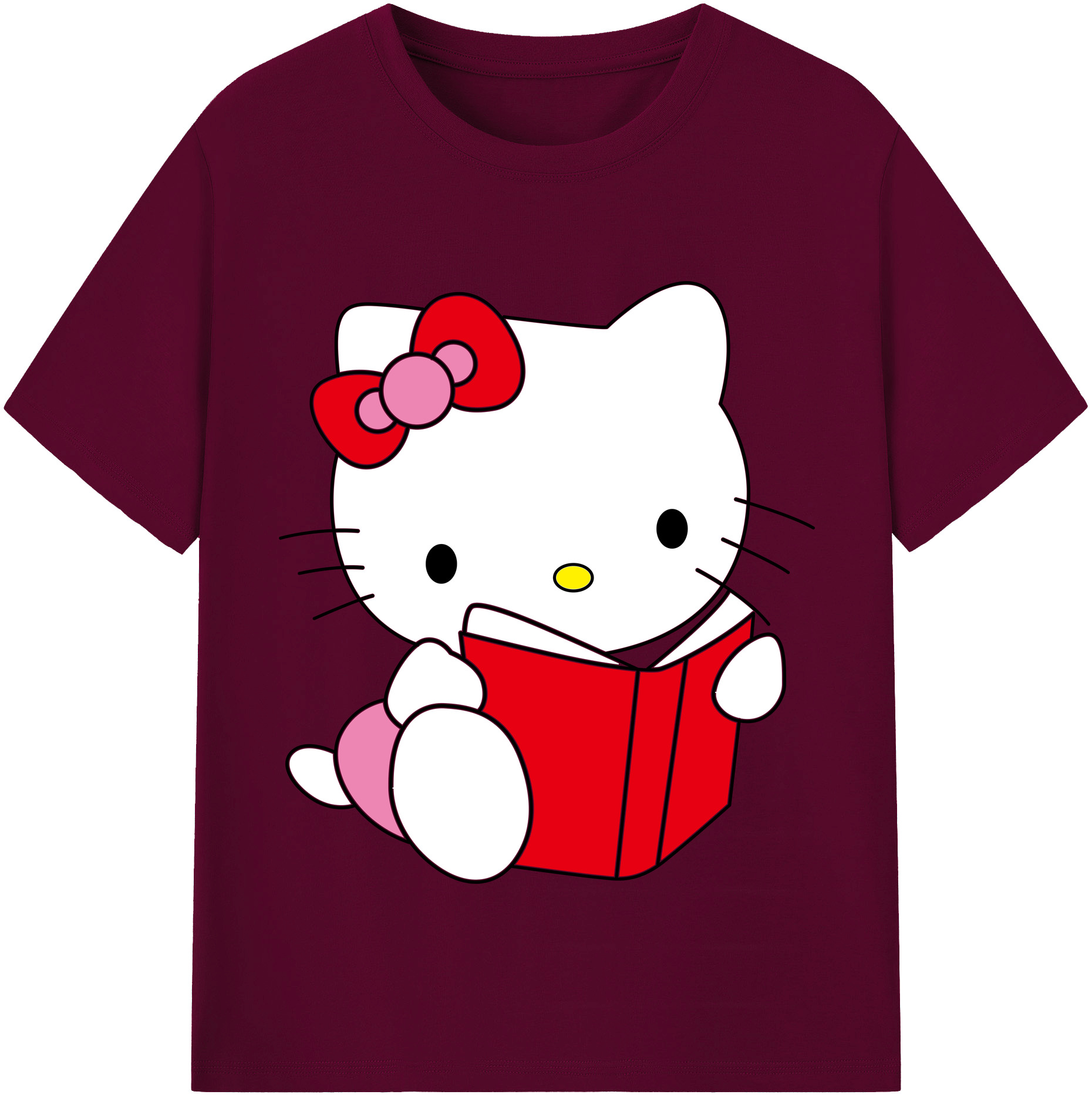 （画像用） Hello Kitty ハローキティ レディースカジュアルプリントTシャツ（綿100％）